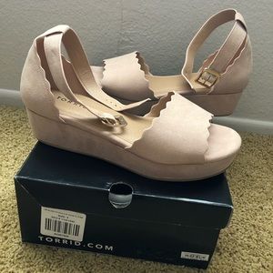 Torrid Blush Scalloped Flatform